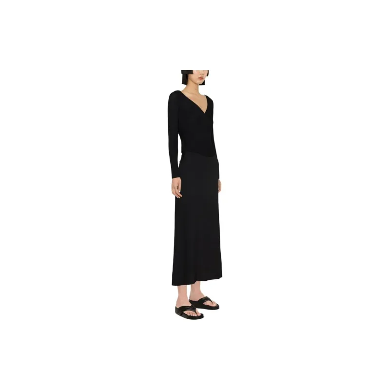 Reformation Casual Long Skirts Women's Black-3
