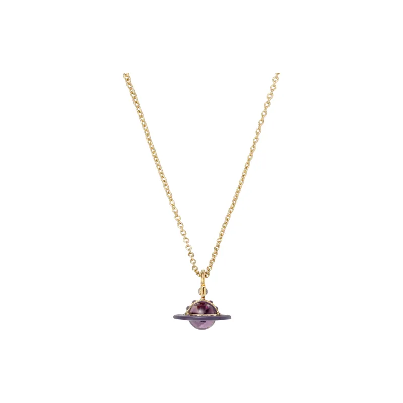 Vivienne Westwood Brass Necklaces Unisex Purple-1
