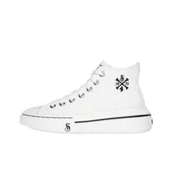 Snoop Dogg x Skechers SNOOP Anti-Slip Wear-Resistant High-Top Canvas Shoes Women's White