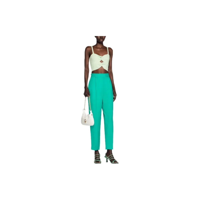 Sandro Casual Pants Women's Green-2