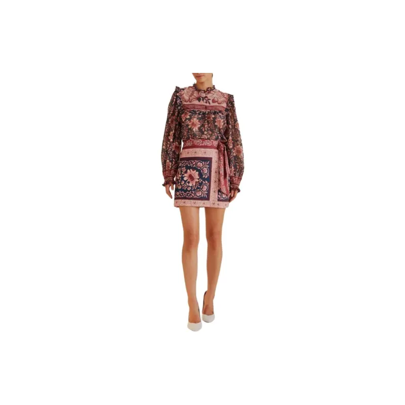 Farm Rio Ainika Charm-print Voile Blouse-2