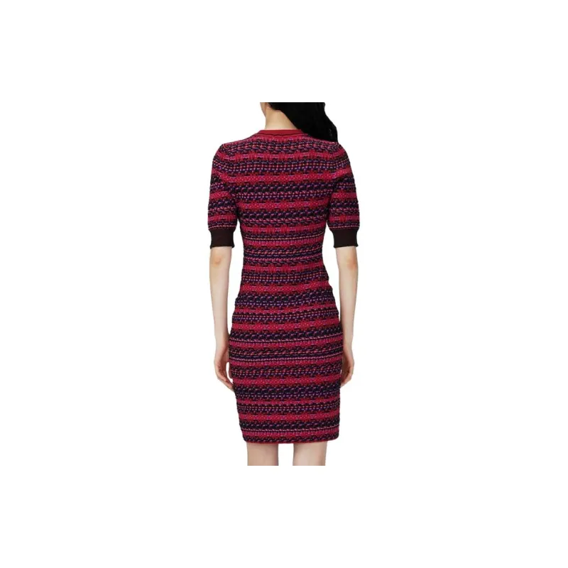 DVF Diane Von Furstenberg SS24 Long-Sleeved Dresses Women's Burgundy-3