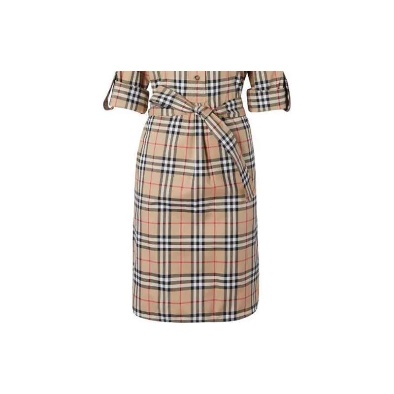 Burberry Vintage Check pattern Shirt Dress-4