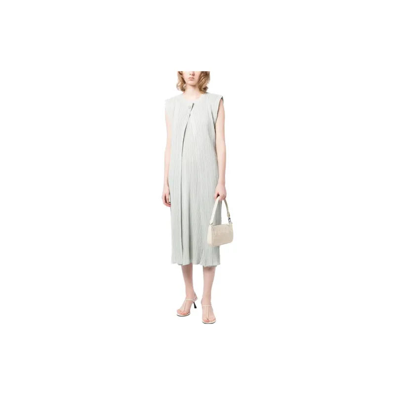 PLEATS PLEASE ISSEY MIYAKE Cotton Alley Plissé Midi Dress-1