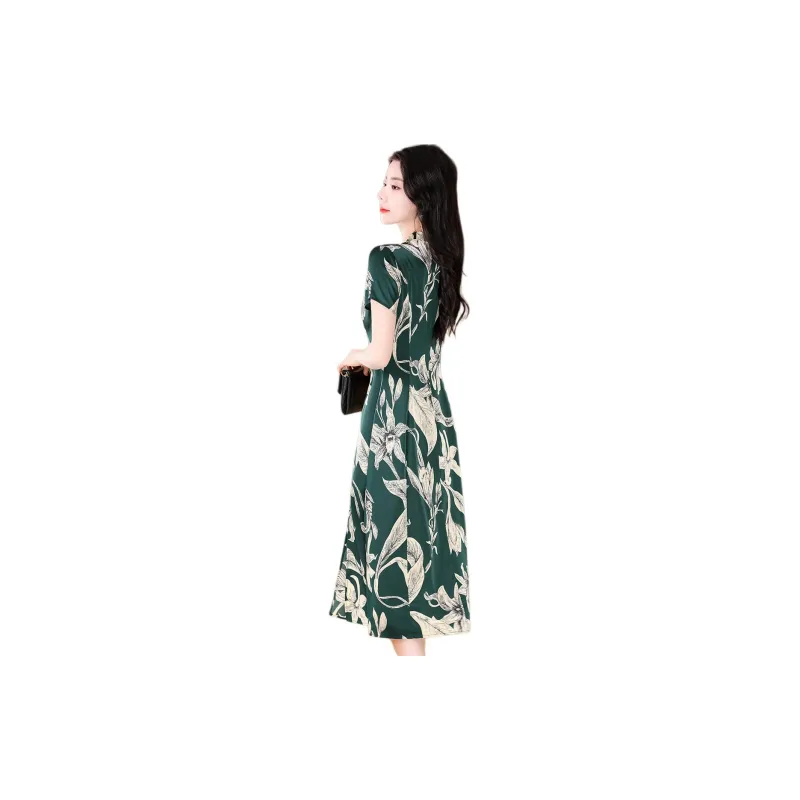 Mylan Short Sleeved Dress Women's Green-1