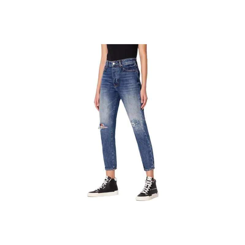 ARMANI EXCHANGE High rise Distressed Skinny Jeans-1