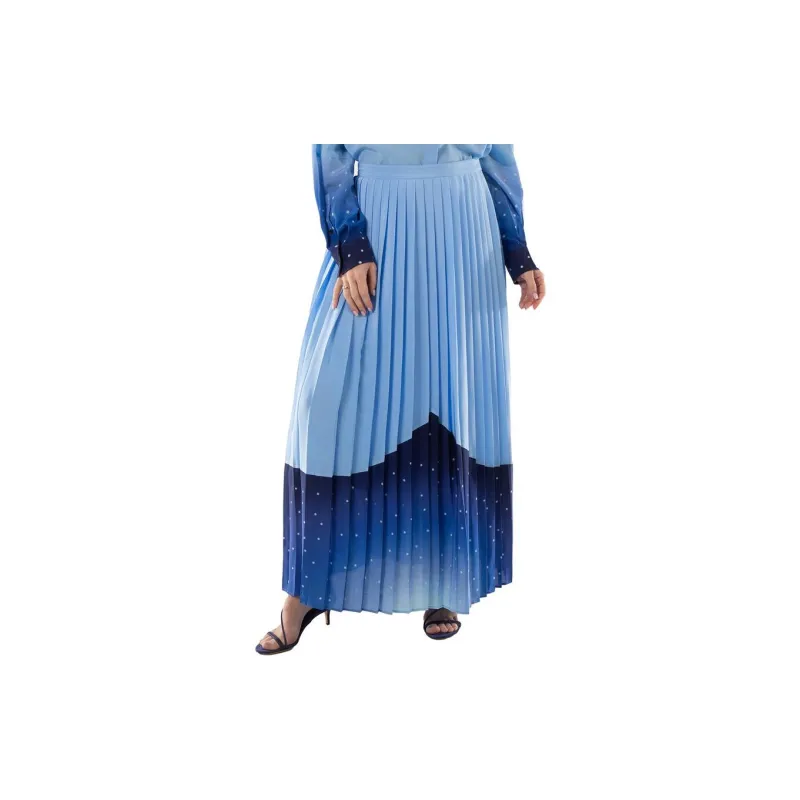 Burberry Casual Long Skirts Women's Blue-2