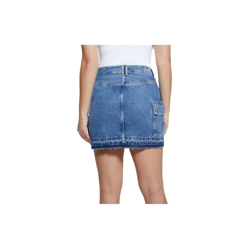 GUESS Denim Short Skirts Women's Blue-4