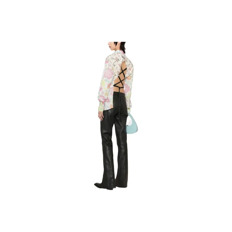 Marine Serre Reversed Corset Shirt-3