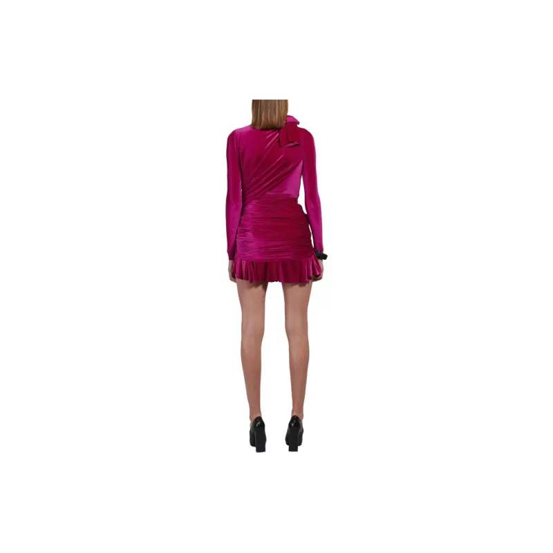 Balenciaga Long-sleeve Draped Dress-3