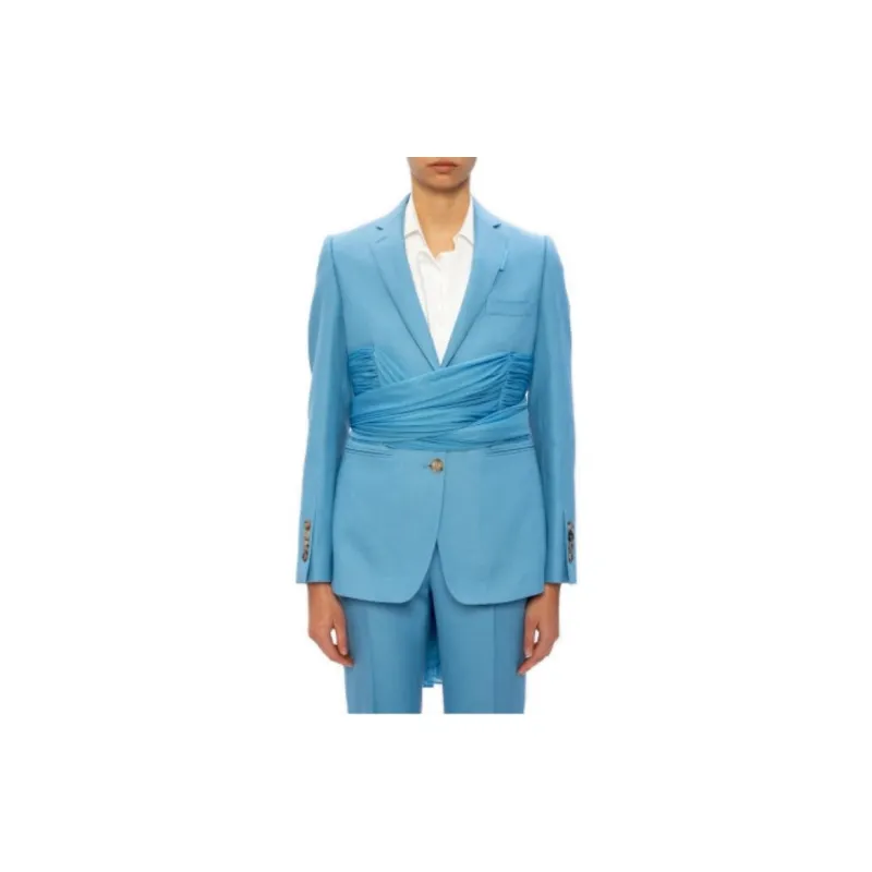 Burberry FW23 Business Suits Coats Women's Blue-2