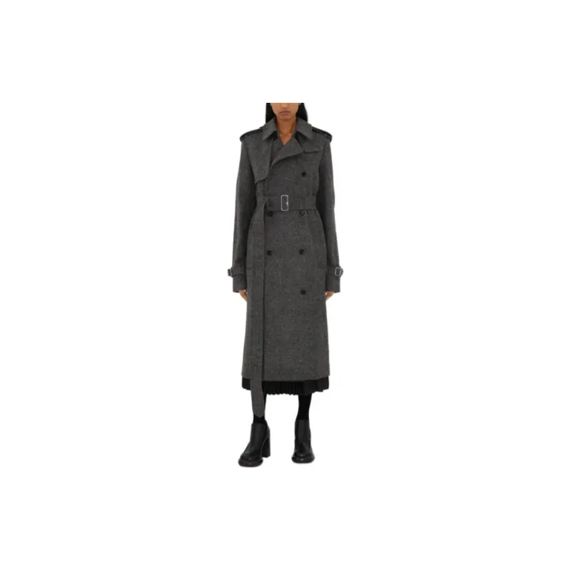 Burberry Trench Coat Women's Gray-3