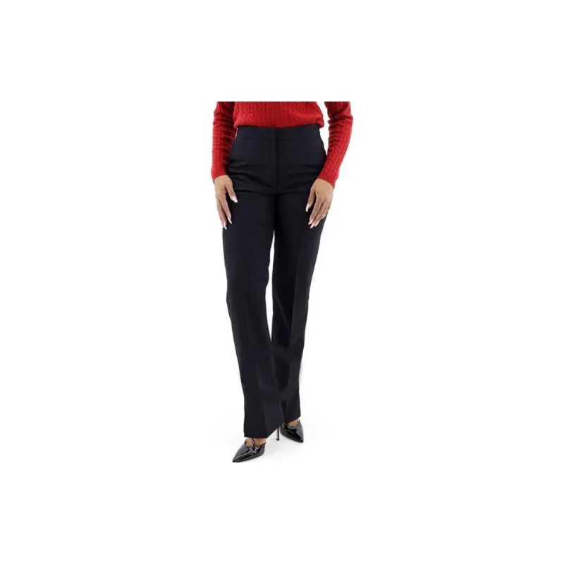 Burberry Satin Stripe Detail Wool Tailored Trousers-1