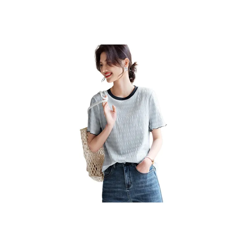 XWI T Shirts Women's Gray Blue-5