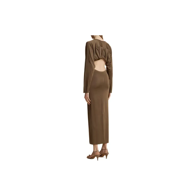 KHAITE Esmeray Open back Maxi Dress Set-4