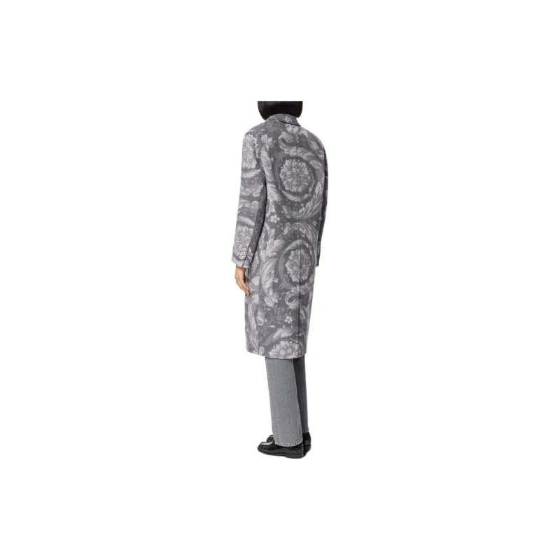 VERSACE Barocco-Printed Mid-Length Coat-2