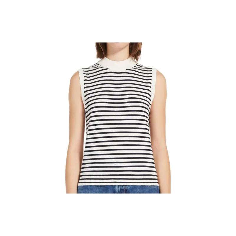 WEEKEND MaxMara Nazione Striped Ribbed Knit Tank Top-1
