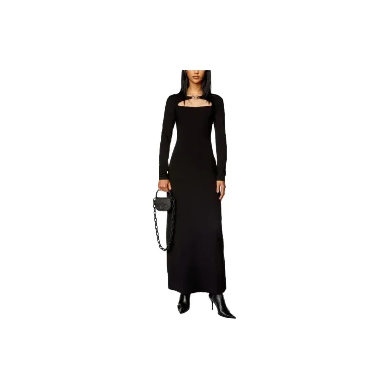 DIESEL FW23 Long Sleeved Dresses Women's Black-2