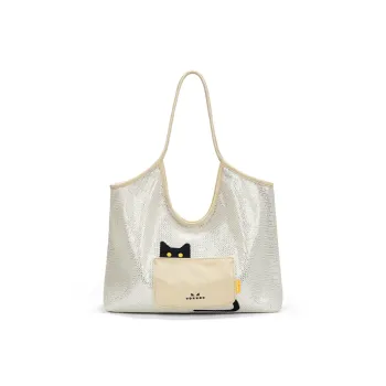 NOXXON Polyester With PE Tote Bag Shoulder Bag Regular Women's Khaki