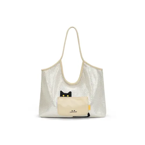 NOXXON Polyester With PE Tote Bag Shoulder Bag Regular Women's Khaki