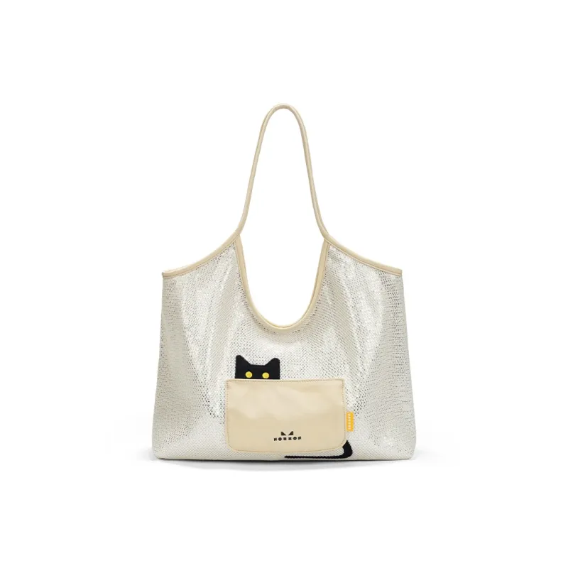 NOXXON Polyester With PE Tote Bag Shoulder Bag Regular Women's Khaki-0