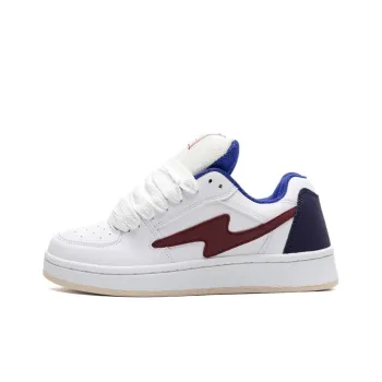 MXGM Anti Slip And Wear Resistant Lightweight Height Increasing Low Top Skateboard Shoes Women's White Blue Red