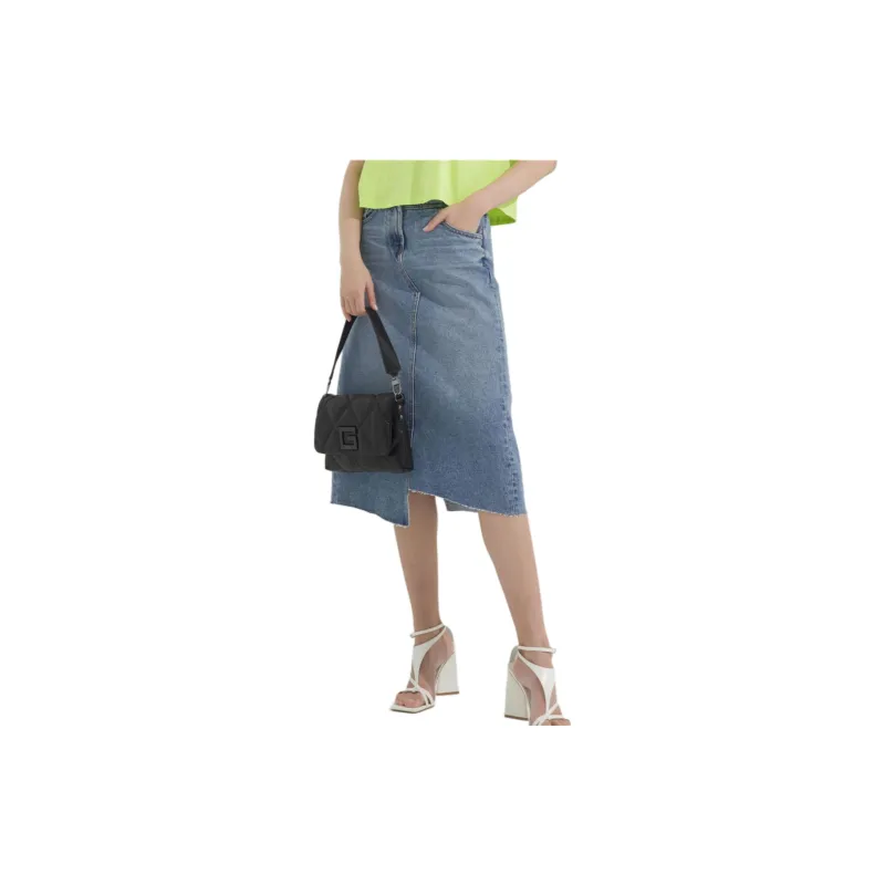 GUESS Denim Long Skirts Women's Blue-3
