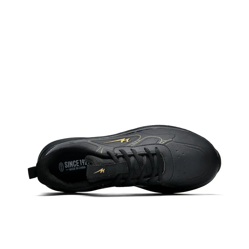 Binary Low Top Running Shoes Men's Black Gold-2