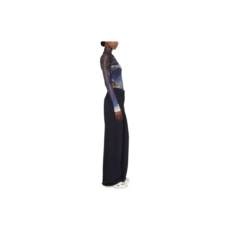 CASABLANCA Print Mesh Top 'Vol De Nuit'-3