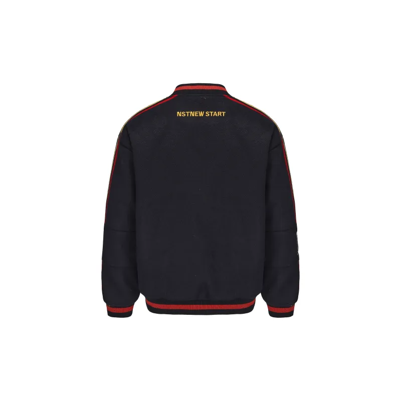 NSTNEW START Baseball Jacket Unisex Navy Blue-1