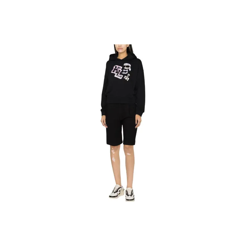 KARL LAGERFELD / Karl Lagerfeld Jeans Ikonik Varsity Logo Embroidered Hoodie-2