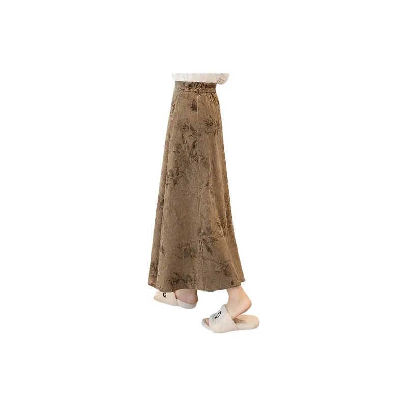 Cypress House Casual Long Skirt Women's Khaki-1