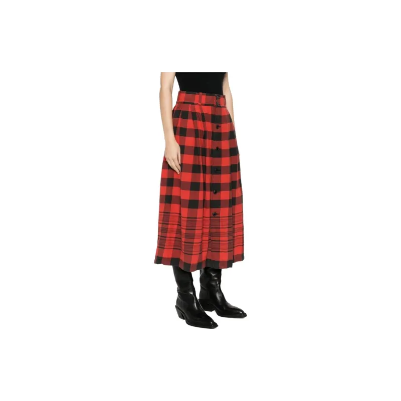 Ralph Lauren Rrl Lewis Check print Flared Skirt-3