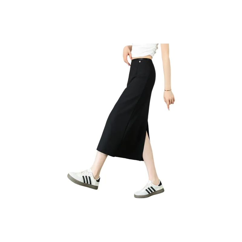 TERRE BLEUE Casual Long Skirts Women's Black-3