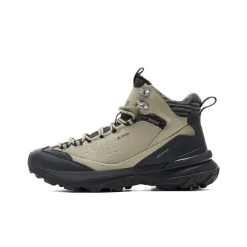 PEAK Cushioning Wear Resistant Rebound High Top Hiking Shoes Men's Black Green