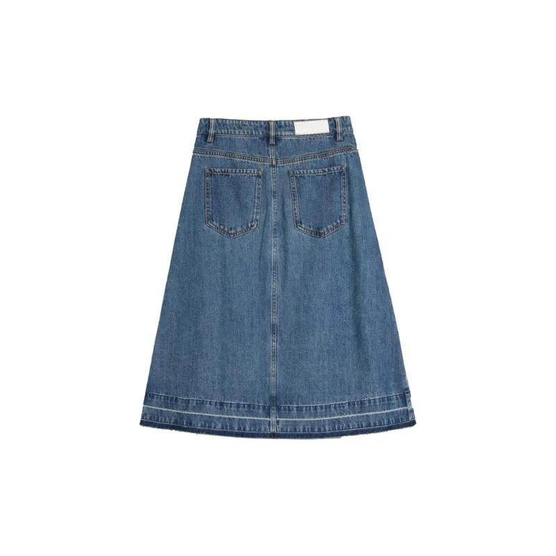 ELLE Casual Short Skirts Women's Denim Blue-1