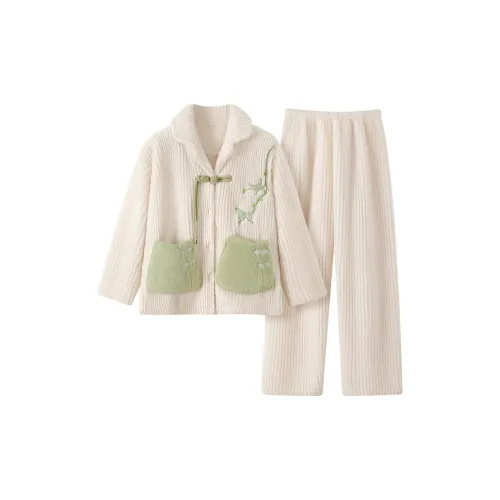 Maultiay Pajama Set Women's Beige