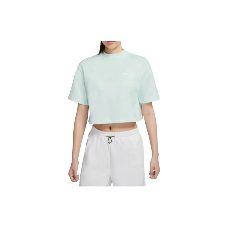 Nike Crop Tops Women's Light Green-3