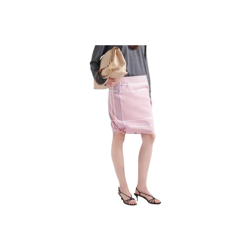 PRADA Checked Cotton Miniskirt-3