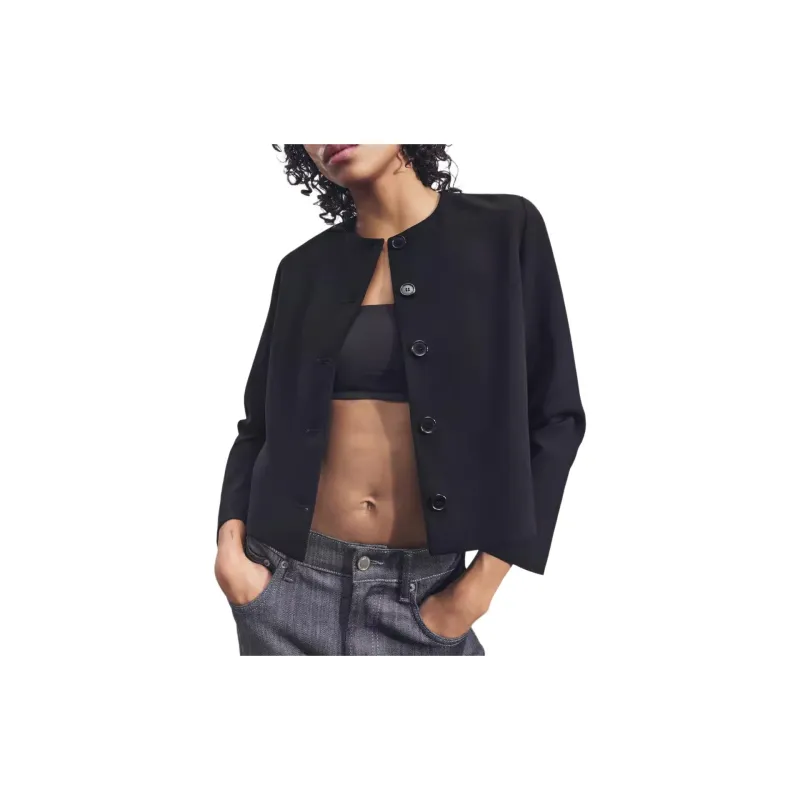 ZARA ZW Series Jackets & Coats Women's Black-3