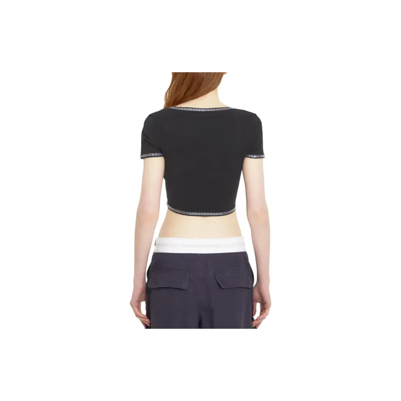 Alexander Wang Logo Detailed Crop Top-3