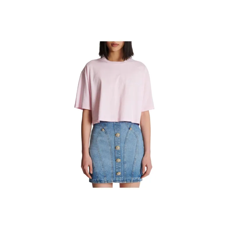BALMAIN T-Shirt Women's Light Pink-1