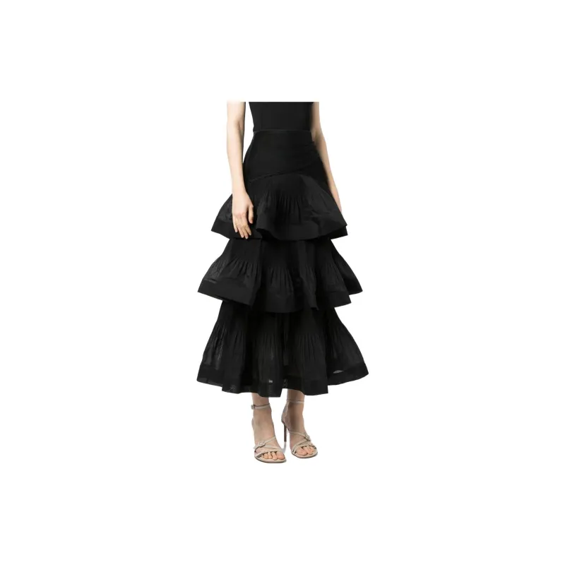 Zimmermann Casual Long Skirts Women's Black-3