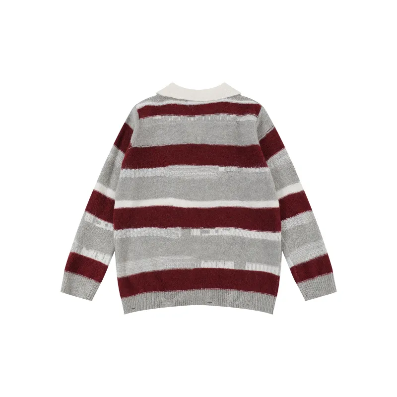 GBXM Sweaters Unisex Red Gray-1