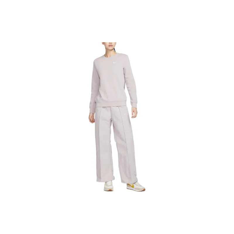 Nike Sportswear Club Fleece Women's Crew Neck Sweatshirt Sweatshirt Women's Platinum Purple/White-1