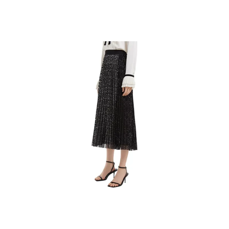 KARL LAGERFELD Casual Long Skirt Women's Black-5