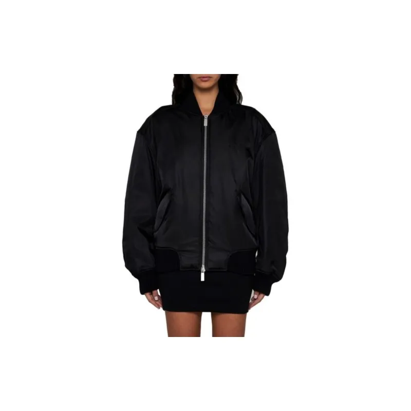 OFF WHITE Ny Gab Zip Up Bomber Jacket-4