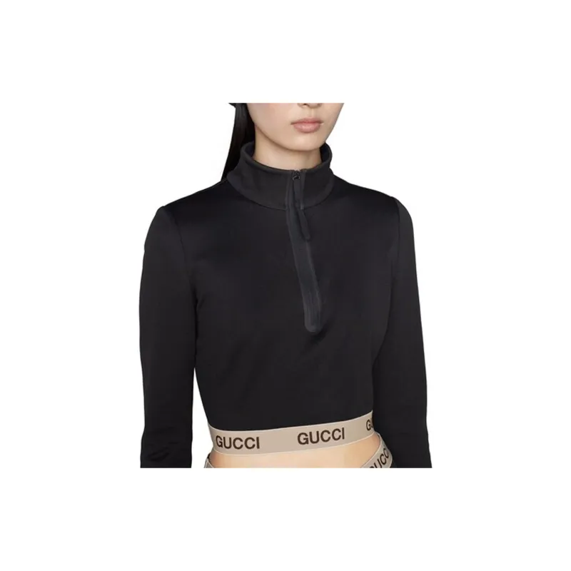 GUCCI X The North Face Cropped Top Black-3