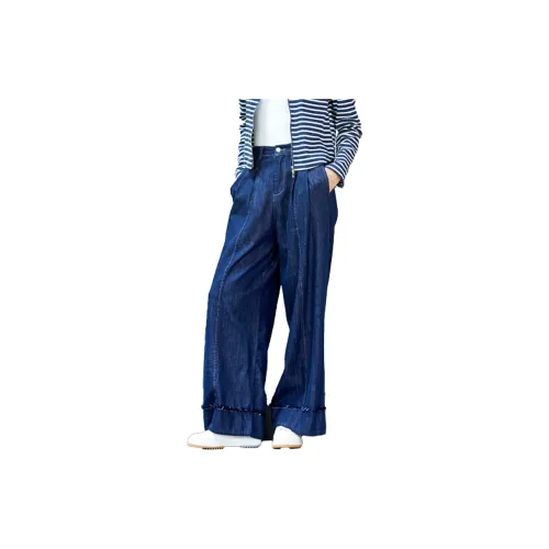 C.3000 Casual Pants Women's Navy Blue