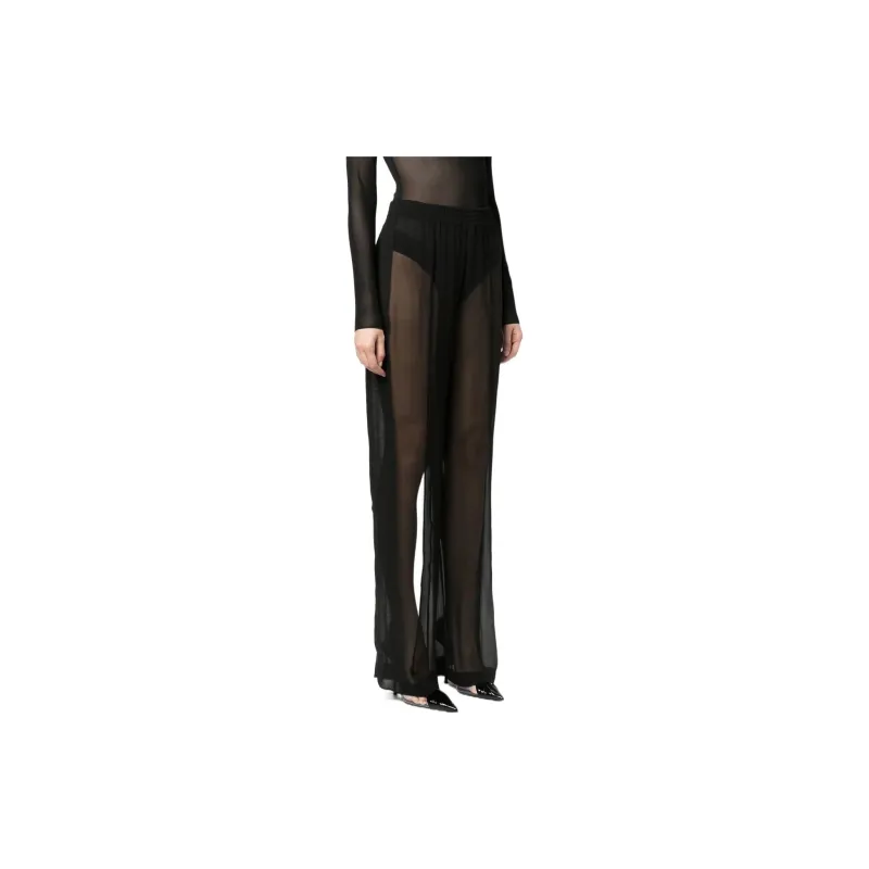 SAINT LAURENT Silk Straight leg Trousers-3
